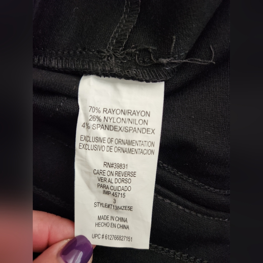 Jolt Classic Black Slim Pants - Picture 4 of 5
